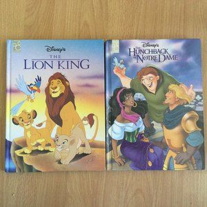 Disney Lion King Hunchback of Notre Dame  First Editions Hardcover